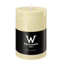 STUMPENKERZE Rustik Marble Style Bisquit 90 x Ø 58 mm, 1 Stück - Beige, Paraffin (6/9cm) - Wiedemann Kerzen