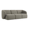 3-SITZER SOFA Bouclé Stoff Grau - Schwarz/Grau, Holzwerkstoff/Kunststoff (244/75/94cm) - LaMiaSofa
