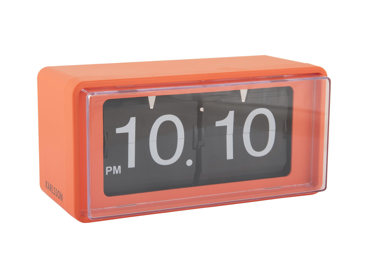 WANDUHR Retro 20/10/10 cm - Orange, Kunststoff (10/10/20cm) - Karlsson