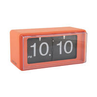 WANDUHR Retro 20/10/10 cm - Orange, Kunststoff (10/10/20cm) - Karlsson