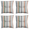 SITZKISSEN Righe 50/50 cm 4er-Set - Orange/Grau, Textil (50/5/50cm) - Madison
