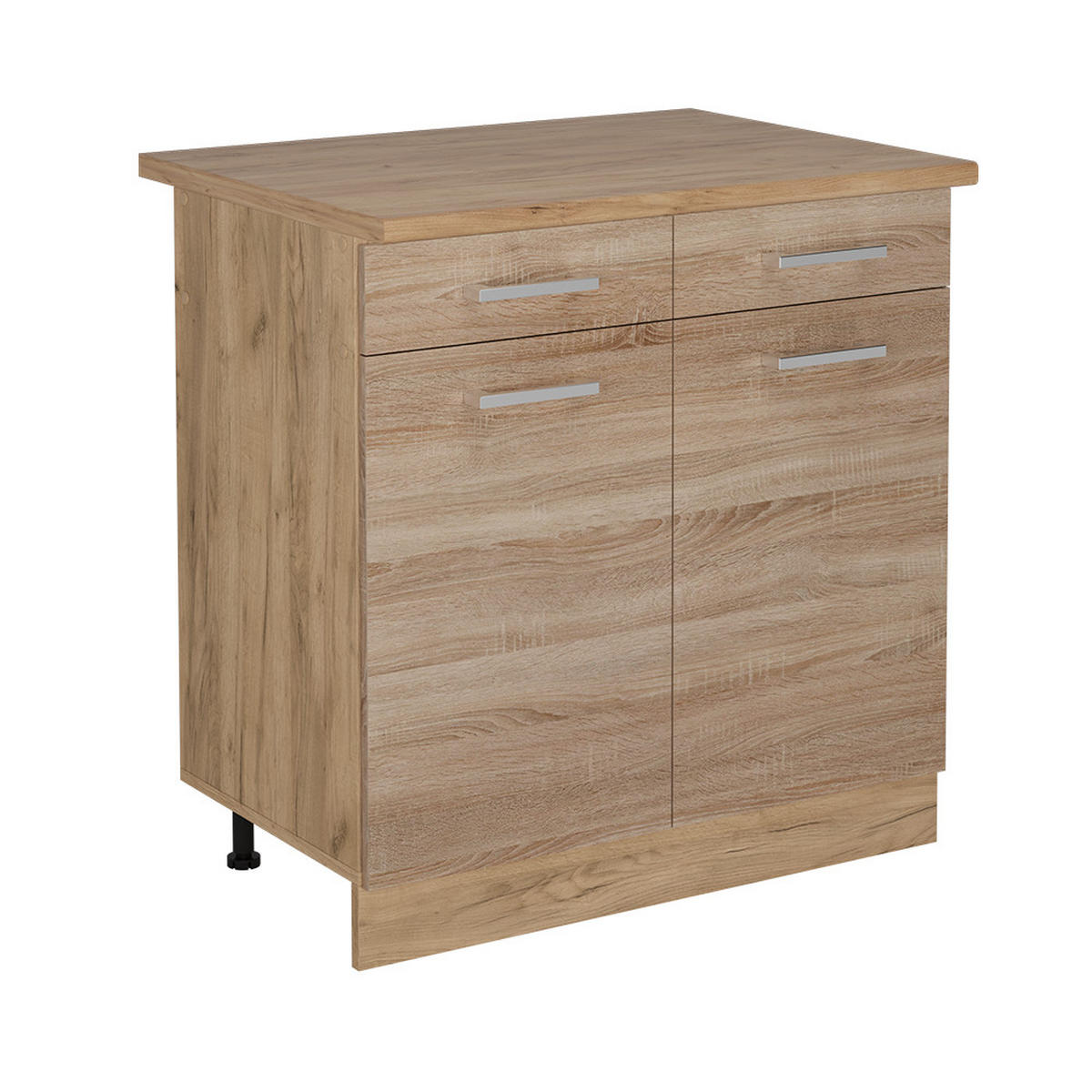 KÜCHENUNTERSCHRANK R-Line Sonoma 80 cm , AP Eiche - Honigeiche/Eiche Wotan, Holzwerkstoff (80/81.6/60cm) - Vicco