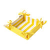 BROTKORB Streifen – faltbar mit Wende-Design - Hellgelb, Textil (22/7/22cm) - Homescapes