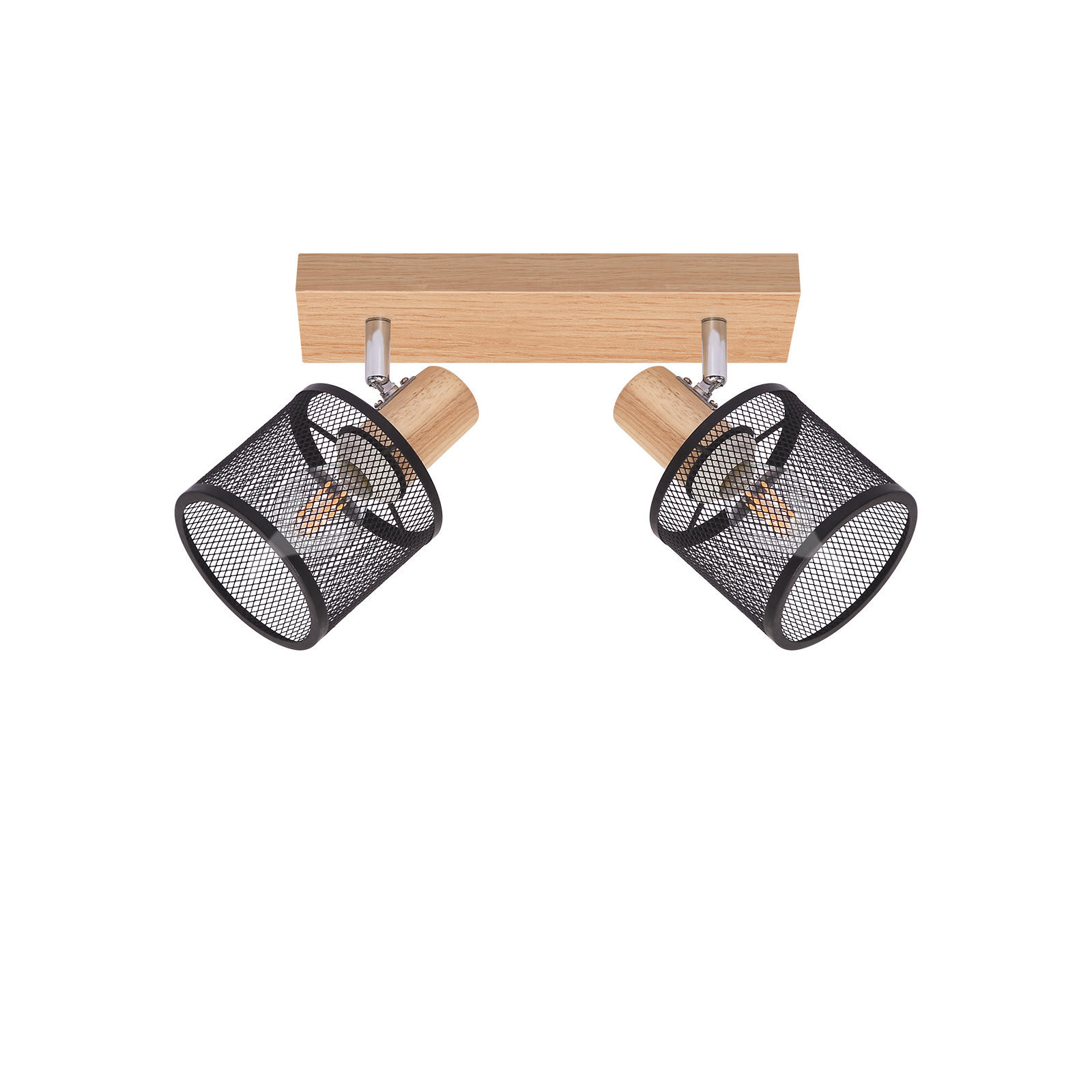 STRAHLER Gisela 2-flammig 25/10/14 cm - Schwarz, Metall (25/10/14cm) - Nettlife