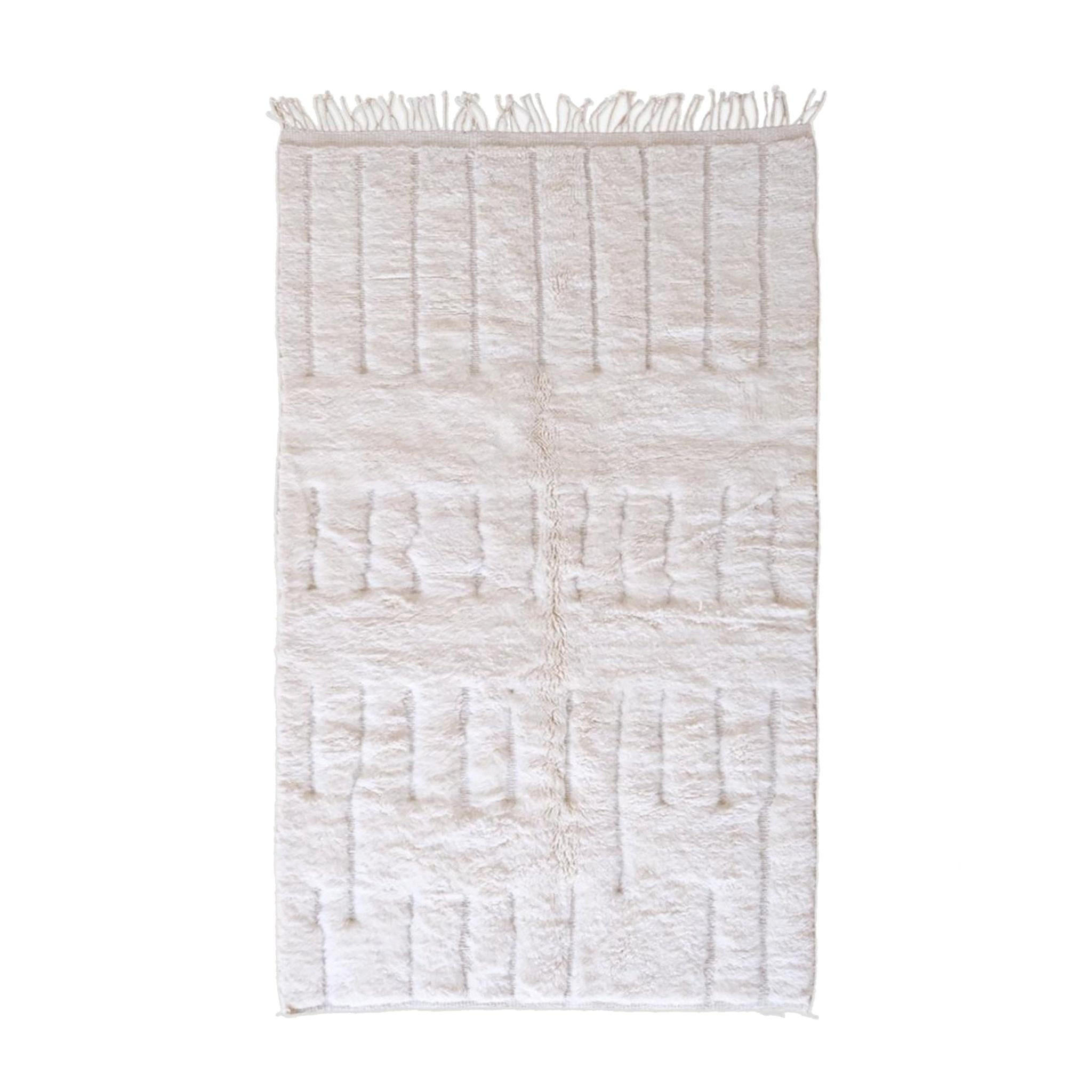 BERBERTEPPICH aus Marokko aus reiner Wolle 250x 300 cm - Weiß, Naturmaterialien (250/300cm) - AFK Living