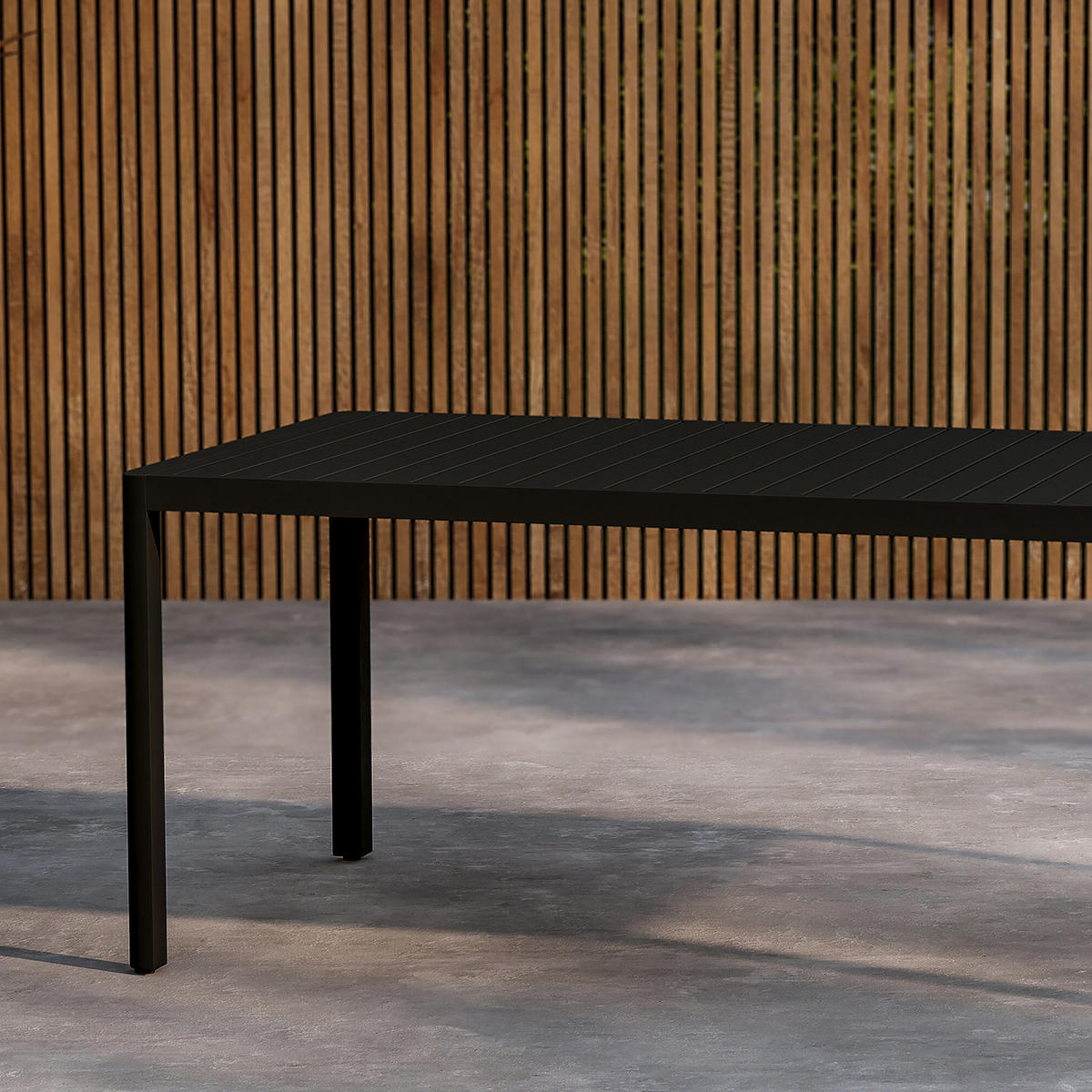 GARTENTISCH - Schwarz, Metall (200/90/72cm) - home24