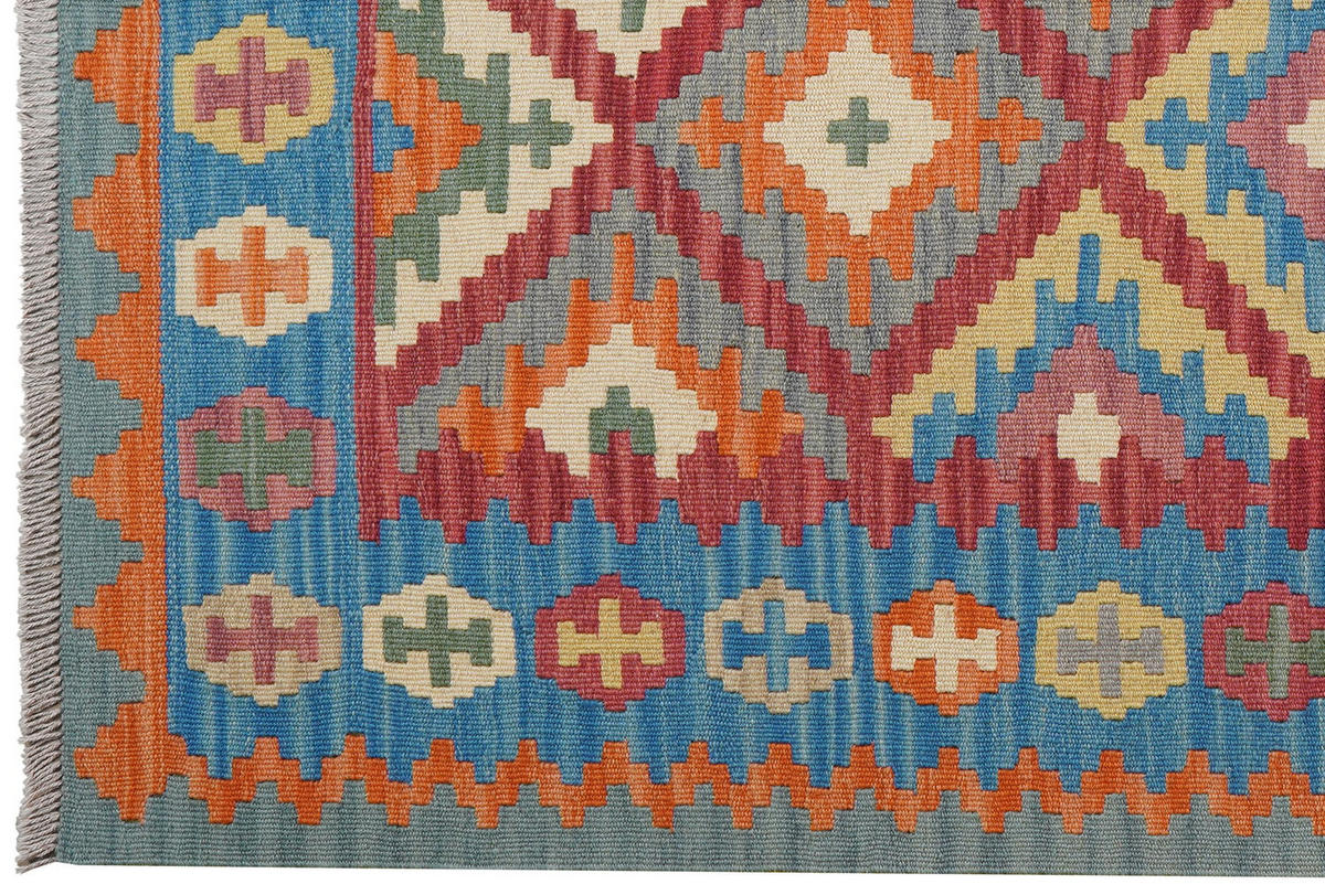 HANDWEBTEPPICH Kelim Gashgai Rot 181/127 cm Schurwolle - Rot, Textil (127/181cm) - Looma