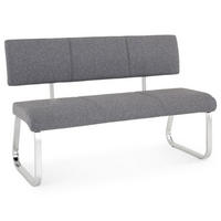 ESSZIMMERBANK VILAS - Grau, Textil/Metall (136/89/59cm) - IDIMEX
