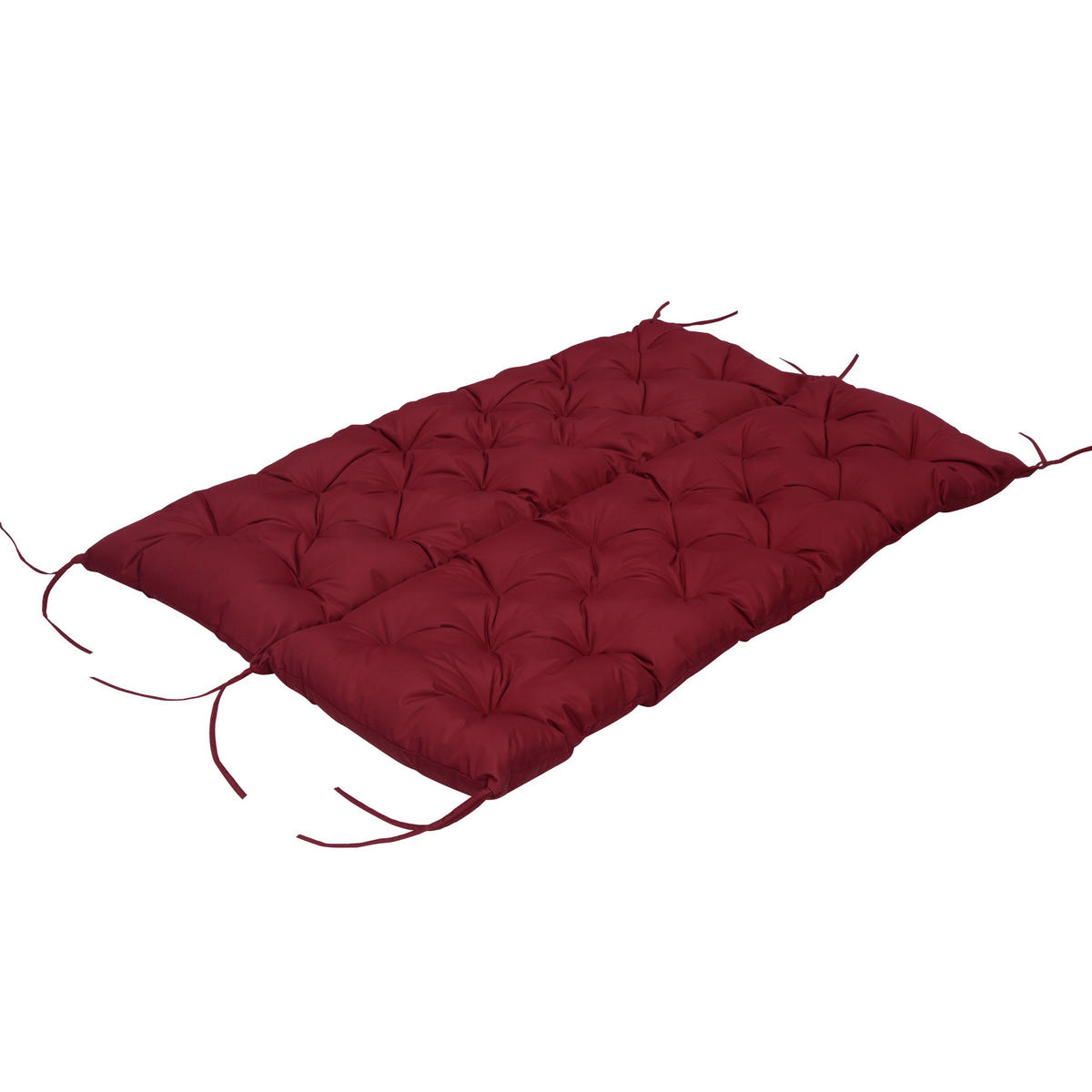 BANKAUFLAGE aus Polyester 150x98x8 cm in Rot mit 6 Bändern - Rot, Textil (98/8/150cm) - Modfu
