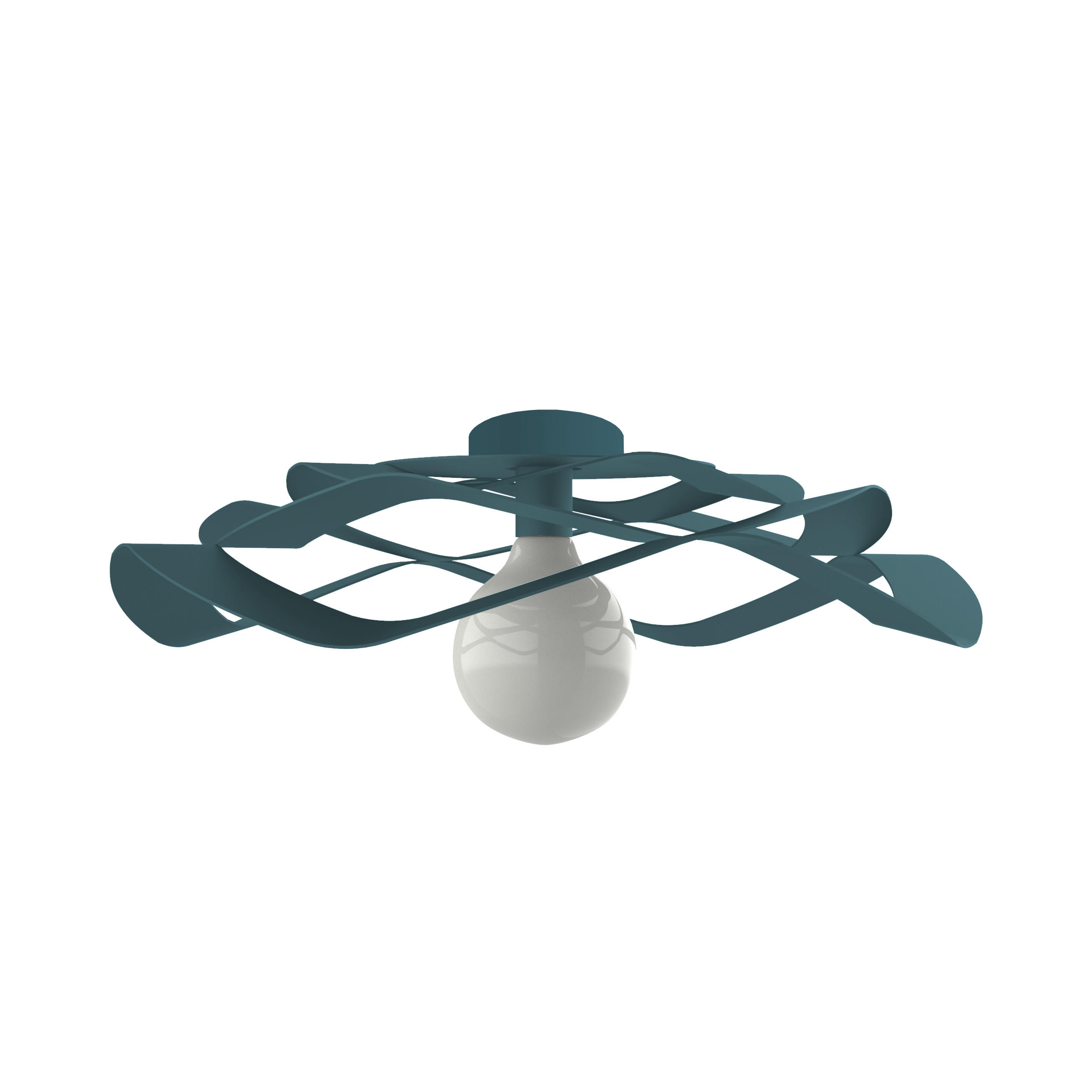 DECKENLEUCHTE - Blau, Metall (60/60/15cm) - Lumicom