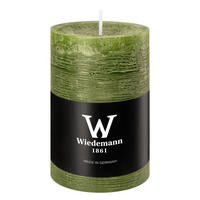 STUMPENKERZE Rustik Marble Style Olive 90 x Ø 58 mm, 1 Stück - Olivgrün, Paraffin (6/9cm) - Wiedemann Kerzen