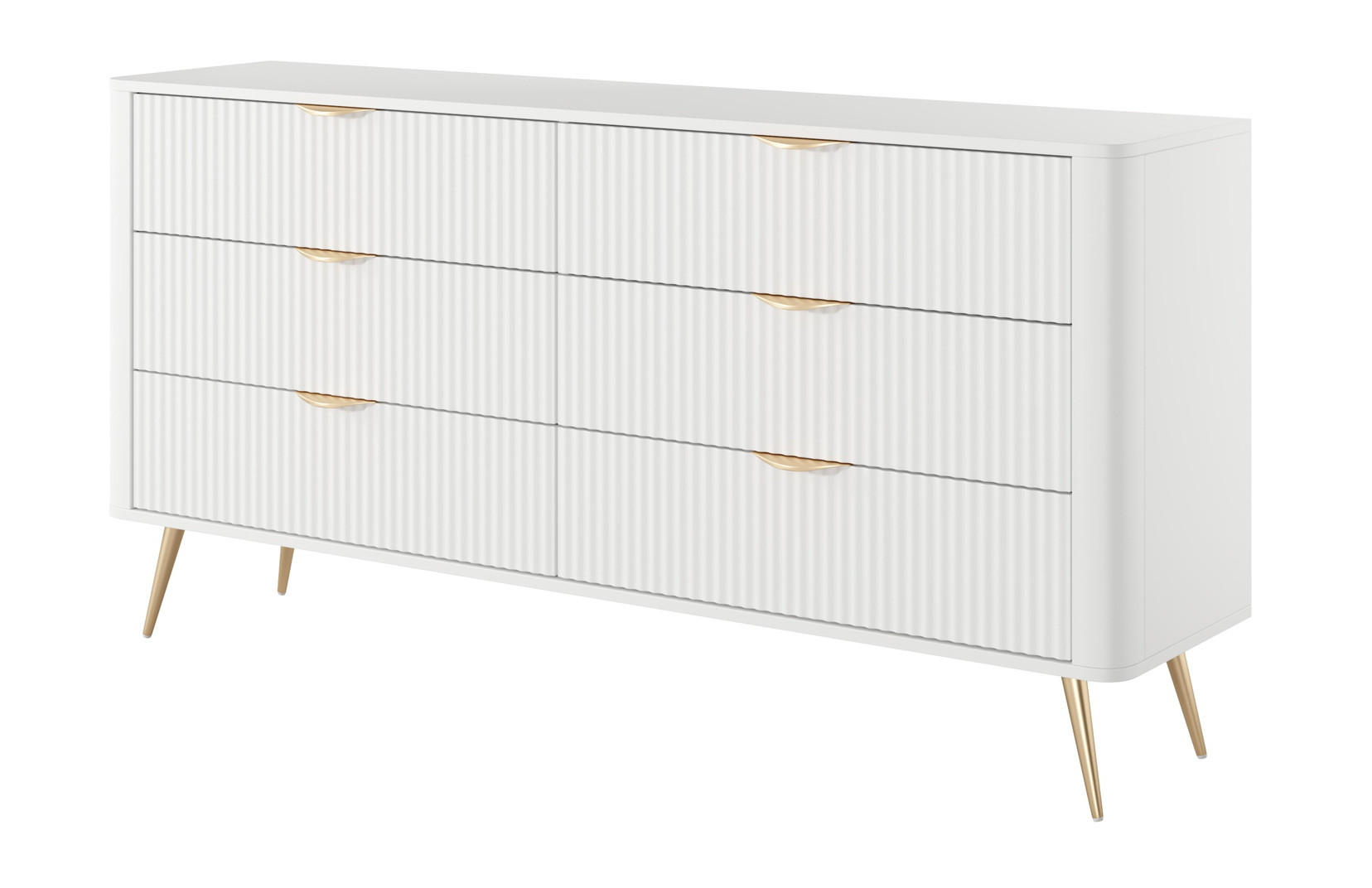 Emporius Kommode Weiß 163x81x38 cm