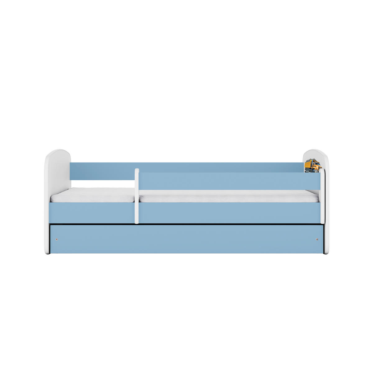 KINDERBETT Lastwagen mit Schublade 180/80 90/61/184 - Blau, Holzwerkstoff (80/180cm) - RAUMHIRSCH FURNITURE