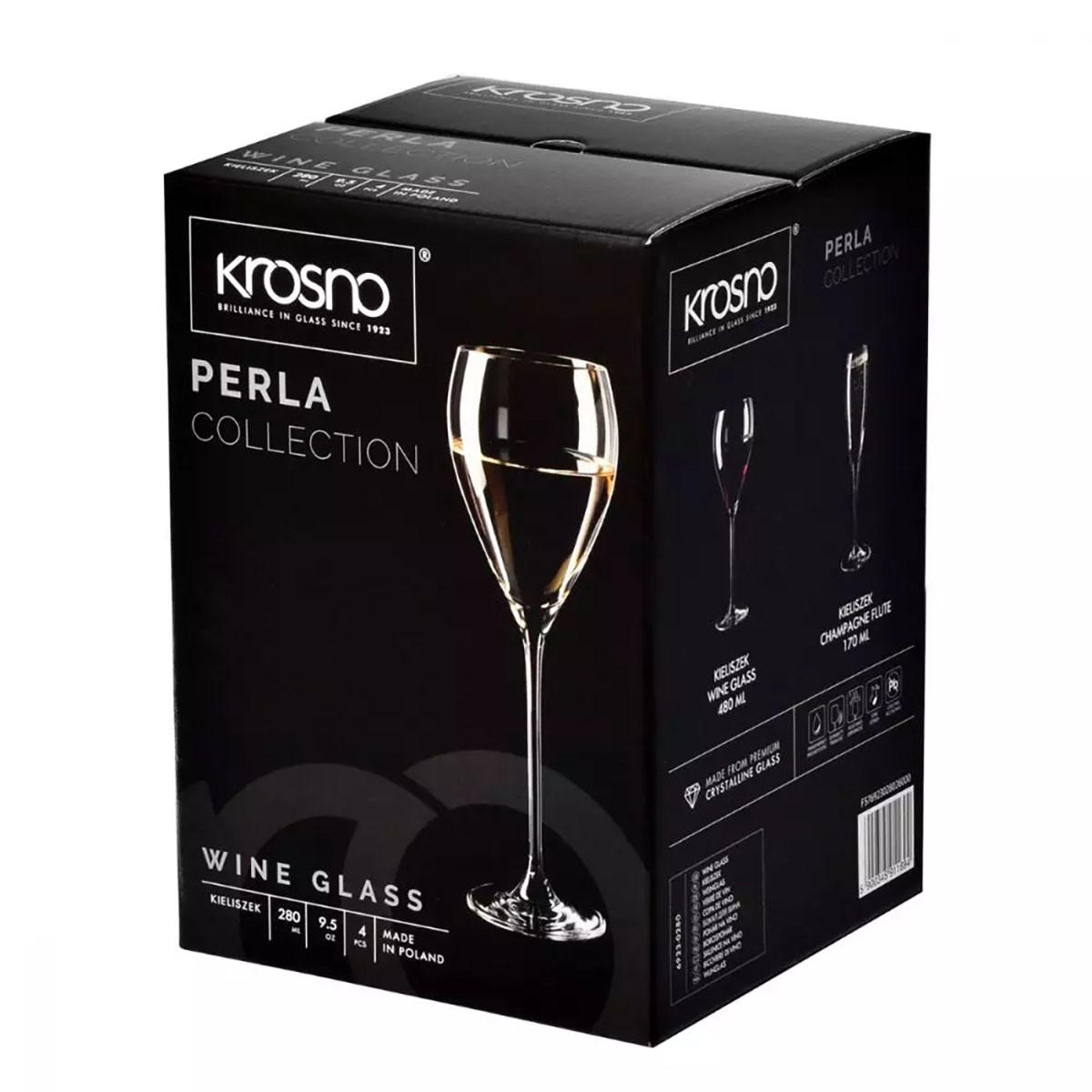 WEISSWEINGLÄSER 4er-Set 280 ML - Transparent, Glas (0.28L) - Krosno Glass
