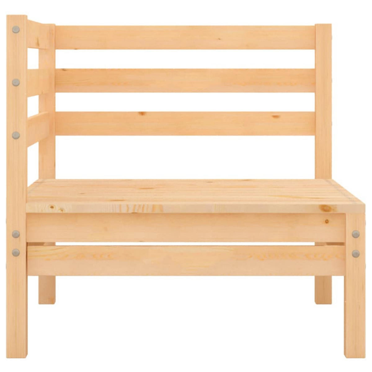 GARTEN-LOUNGE-SET 3-teilig Massivholz Kiefer - Braun, Holz - vidaXL