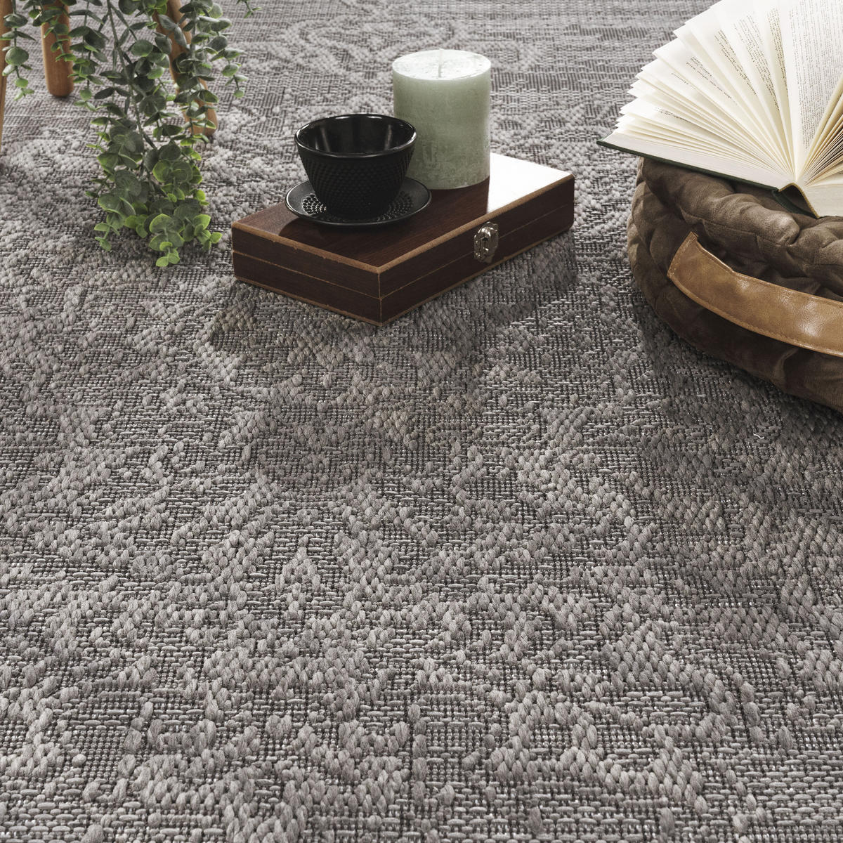 OUTDOORTEPPICH 120/160 cm Rimini 412 - Anthrazit, Textil (120/160cm) - Paco Home