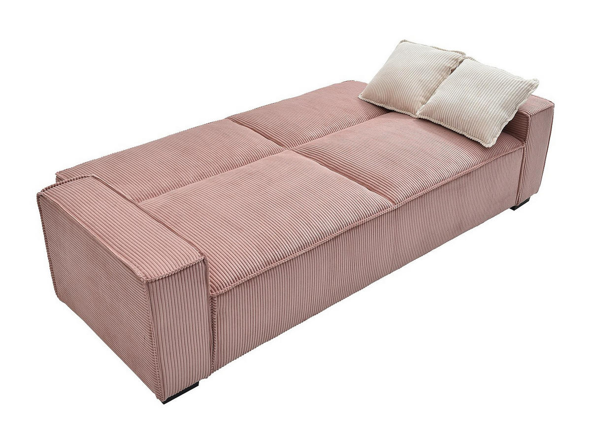 SOFA 3-Sitzer mit Schlaffunktion - Cord - Rosa - SEKOTA - Pink, Textil (230/87/94cm) - Vente-Unique