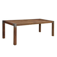 ESSTISCH Mango 220x100x76 braun lackiert Amsterdam #16 - Braun, Holz (100/220/76cm) - Massivmoebel24