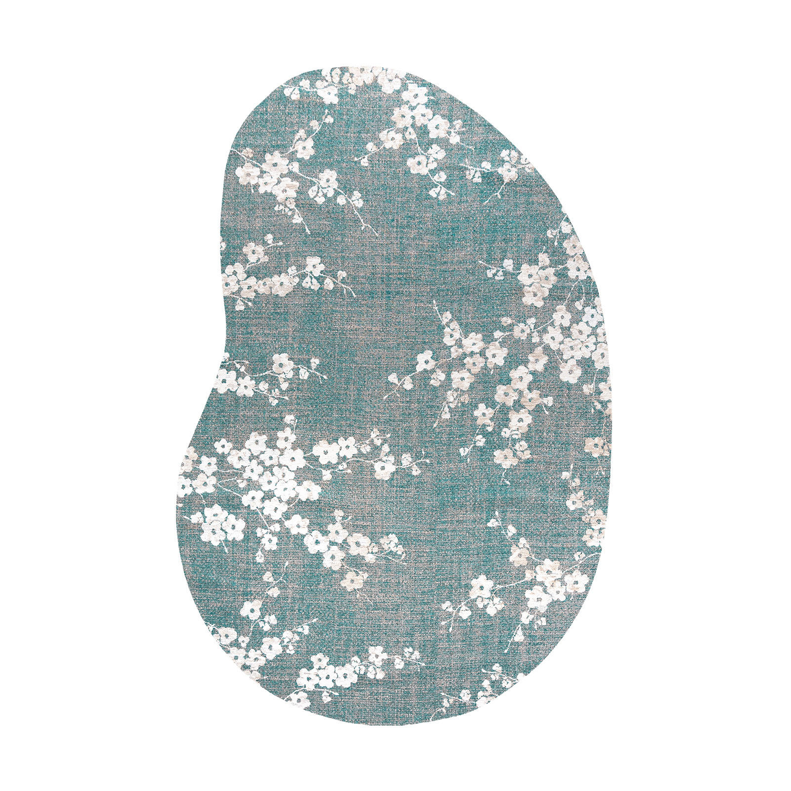 TEPPICH Lake Blue Sakura Sakura 170/235 cm - Blau, Kunststoff/Textil (170/235cm) - Louis De Poortere