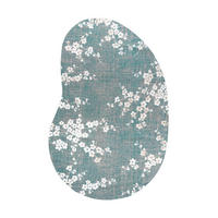 TEPPICH Lake Blue Sakura Sakura 170/235 cm - Blau, Kunststoff/Textil (170/235cm) - Louis De Poortere