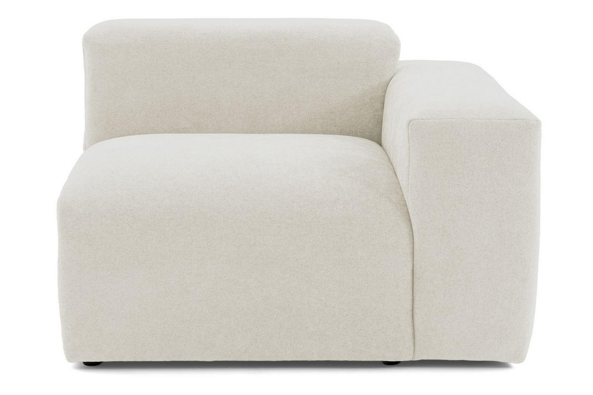 4-SITZER modulares Ecksofa HEAVEN SET 2 Links, Breite 300 cm Webstoff Weiß - Schwarz/Weiß, Holz/Kunststoff (300/245cm) - Muffo