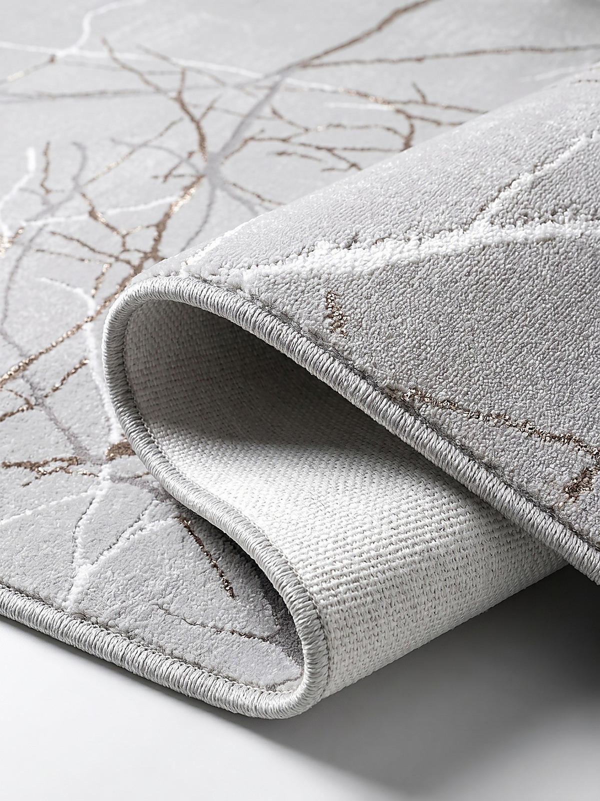 TEPPICHLÄUFER Abstrakt KAVALA Polyester Grau 80 x 300 cm - Grau, Textil (80/300cm) - KADIMA DESIGN