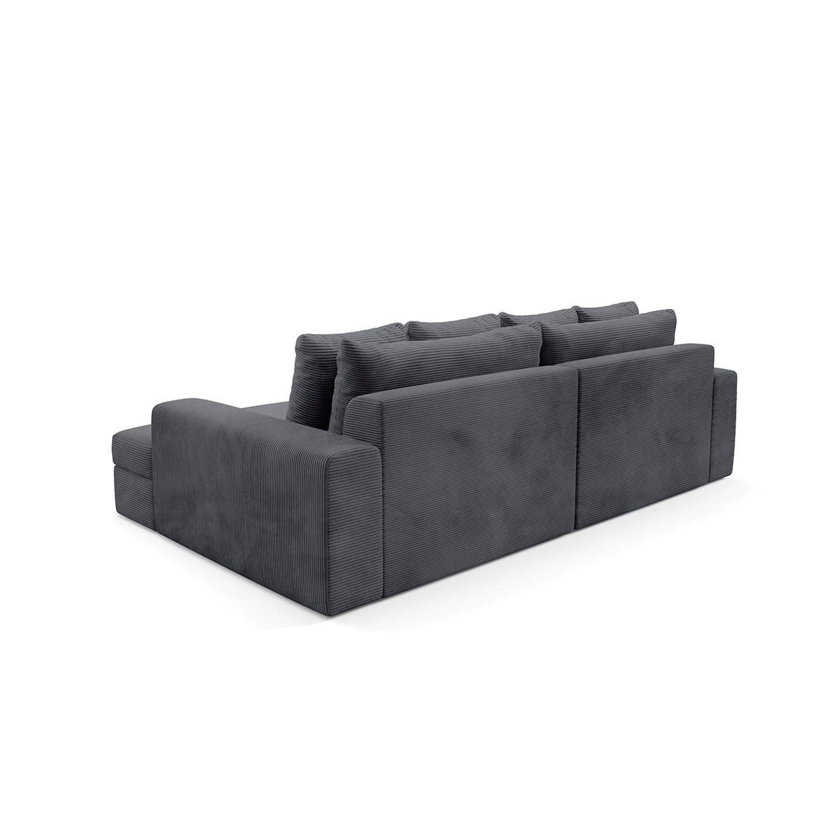 ECKSOFA Paola 3 Sitzplätze Grau - Grau, Holz (272/167cm) - Petits-meubles