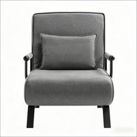 SCHLAFSESSEL 3-in-1 mit Bettfunktion, DE-42147, Dunkelgrau - Dunkelgrau, Metall (66.5/82/65cm) - ComfortXL