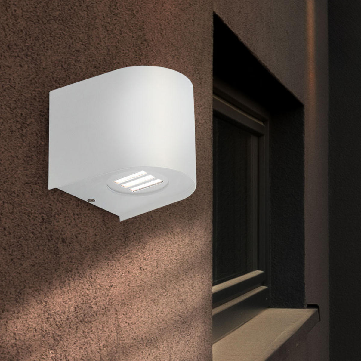 LED AUSSENWANDLEUCHTE Kunststoff Weiß - Weiß, Kunststoff (11.7/10/10.5cm) - Nowa