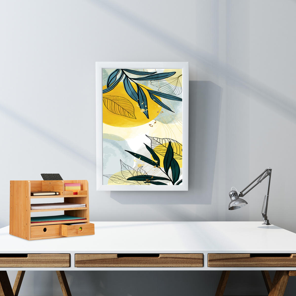 SCHREIBTISCH-ORGANIZER - Hellbraun, Holz/Holzwerkstoff (24/33/26.5cm) - Relaxdays