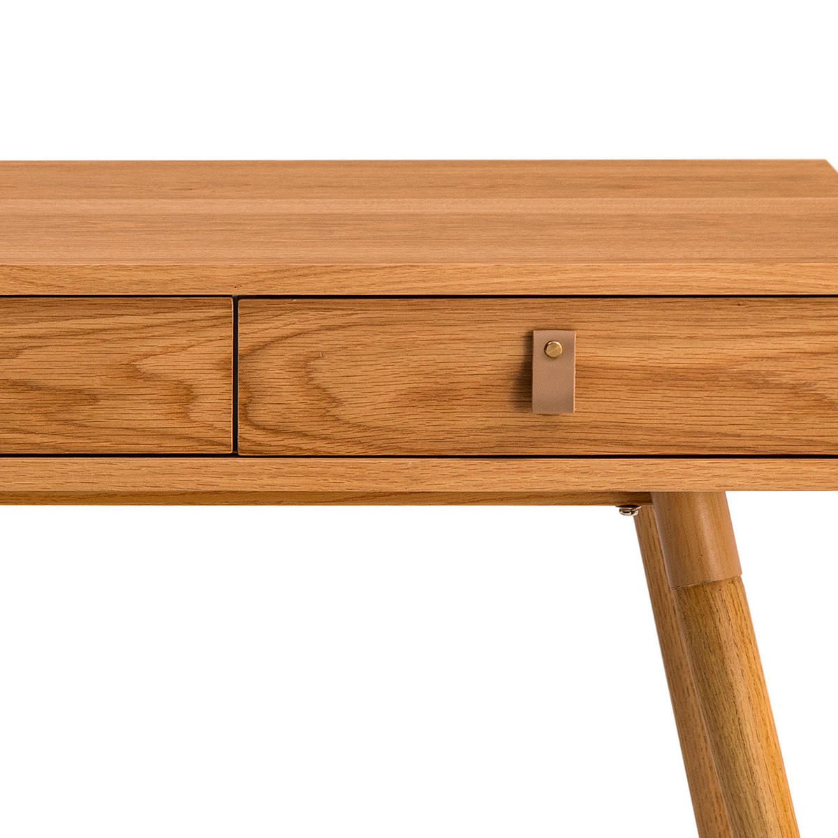 SCHREIBTISCH - Echtholzfurnier, Eiche - Eichefarben, Holzwerkstoff (60/120/76cm) - home24