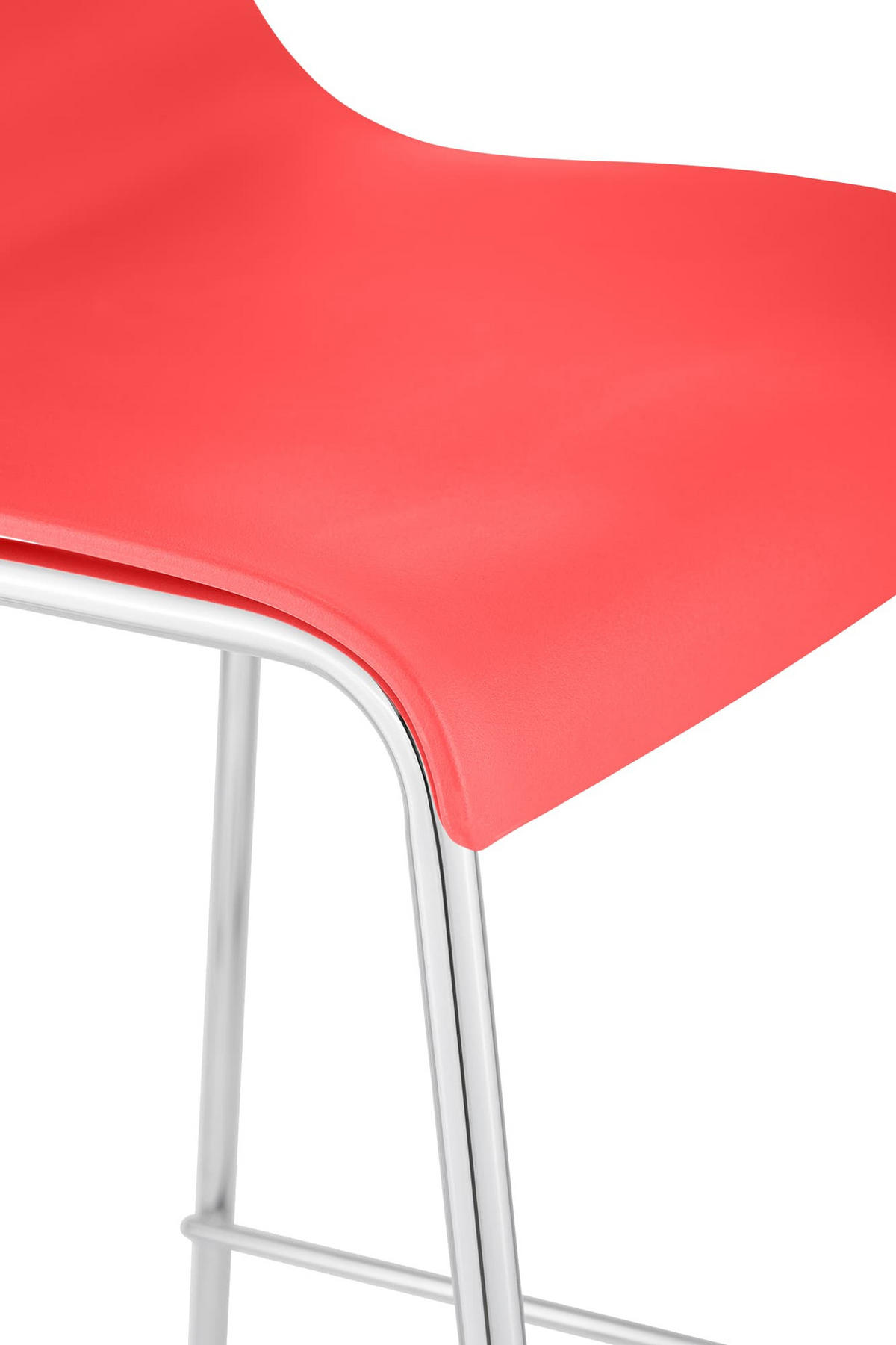 BARHOCKER 2er Set Tenar Kunststoff Rot Silber - Rot, Kunststoff (43/100/48cm) - DELUKE