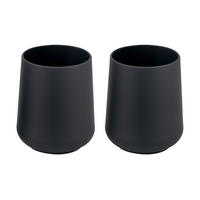 BECHER-SET TESERO 2tlg., Soft-Touch, schwarz - Schwarz, Kunststoff (8.5/10.5/8.5cm) - eluno