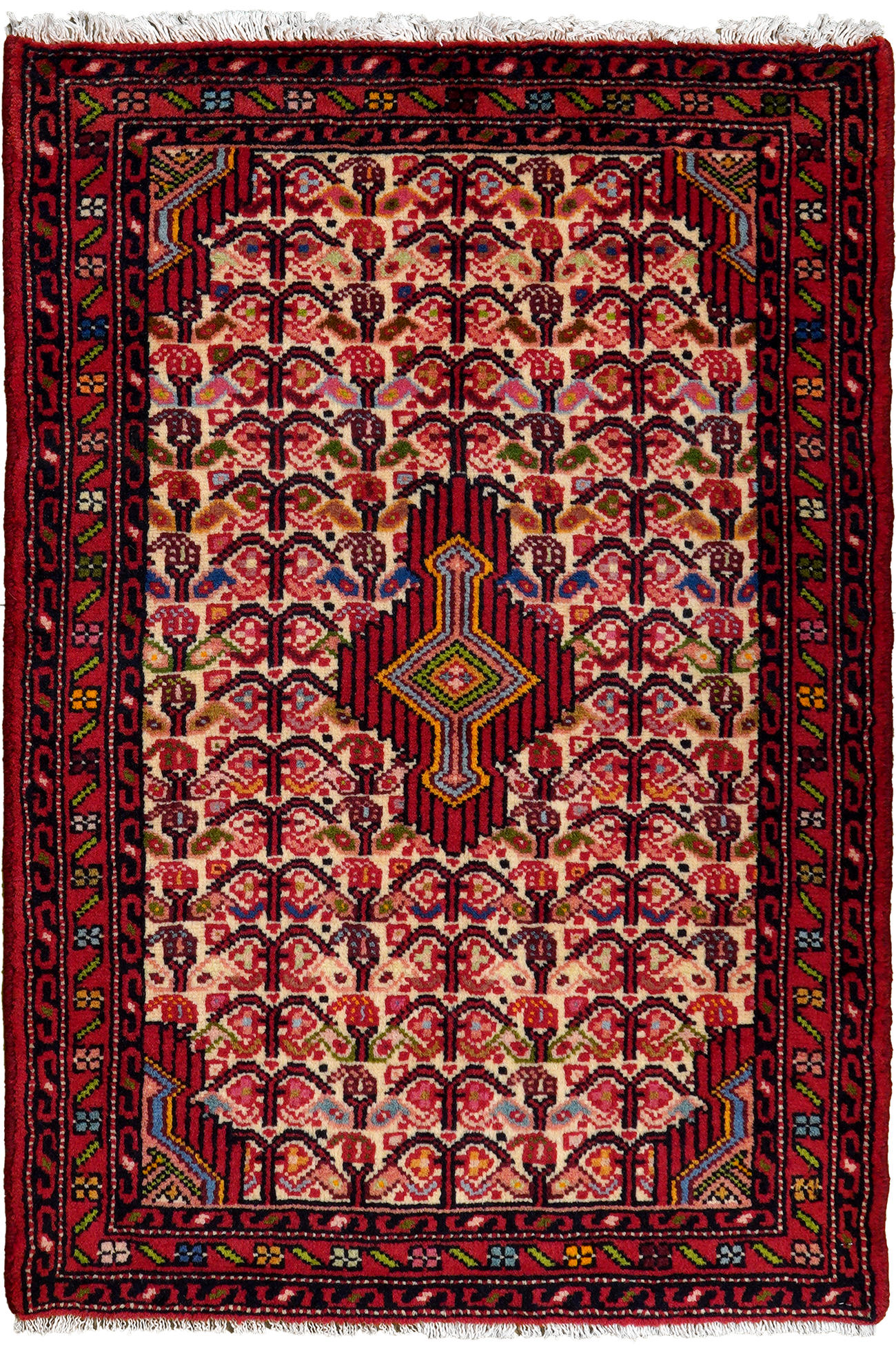TEPPICH Assadabad Mehrfarbig 102/70 cm Schurwolle - Multicolor, Textil (70/102cm) - Looma