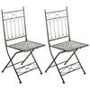 GARTENKLAPPSTUHL 2er Set Metall bronze - Bronzefarben, Metall (42/94/40cm) - CLP