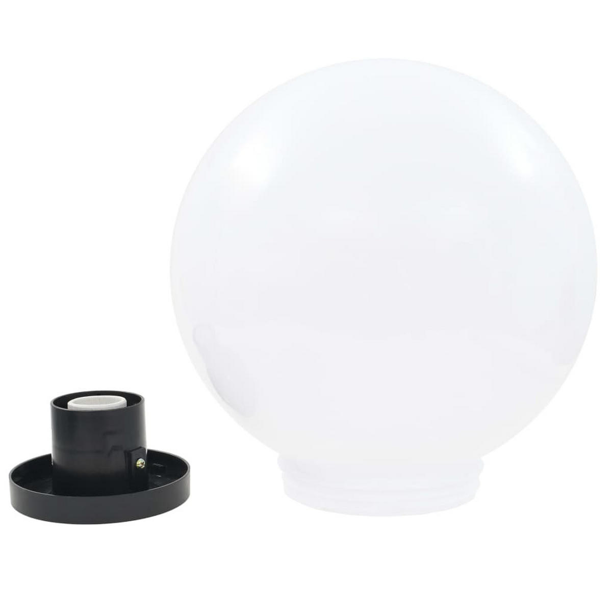 LED-GARTENLEUCHTEN 2Er Set Kugelförmig 30 Cm Pmma - Weiß, Kunststoff (30/30/30cm) - vidaXL