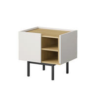 LINKER Nachttisch auf Beinen Noel 50 Kaschmir/Cremona-Eiche - Kaschmir/Eichefarben, Holzwerkstoff/Metall (53/50/42cm) - mzm24