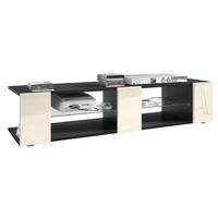 LOWBOARD Movie Fronten in Creme Hochglanz - Creme, Holzwerkstoff (135/30/39cm) - Vladon