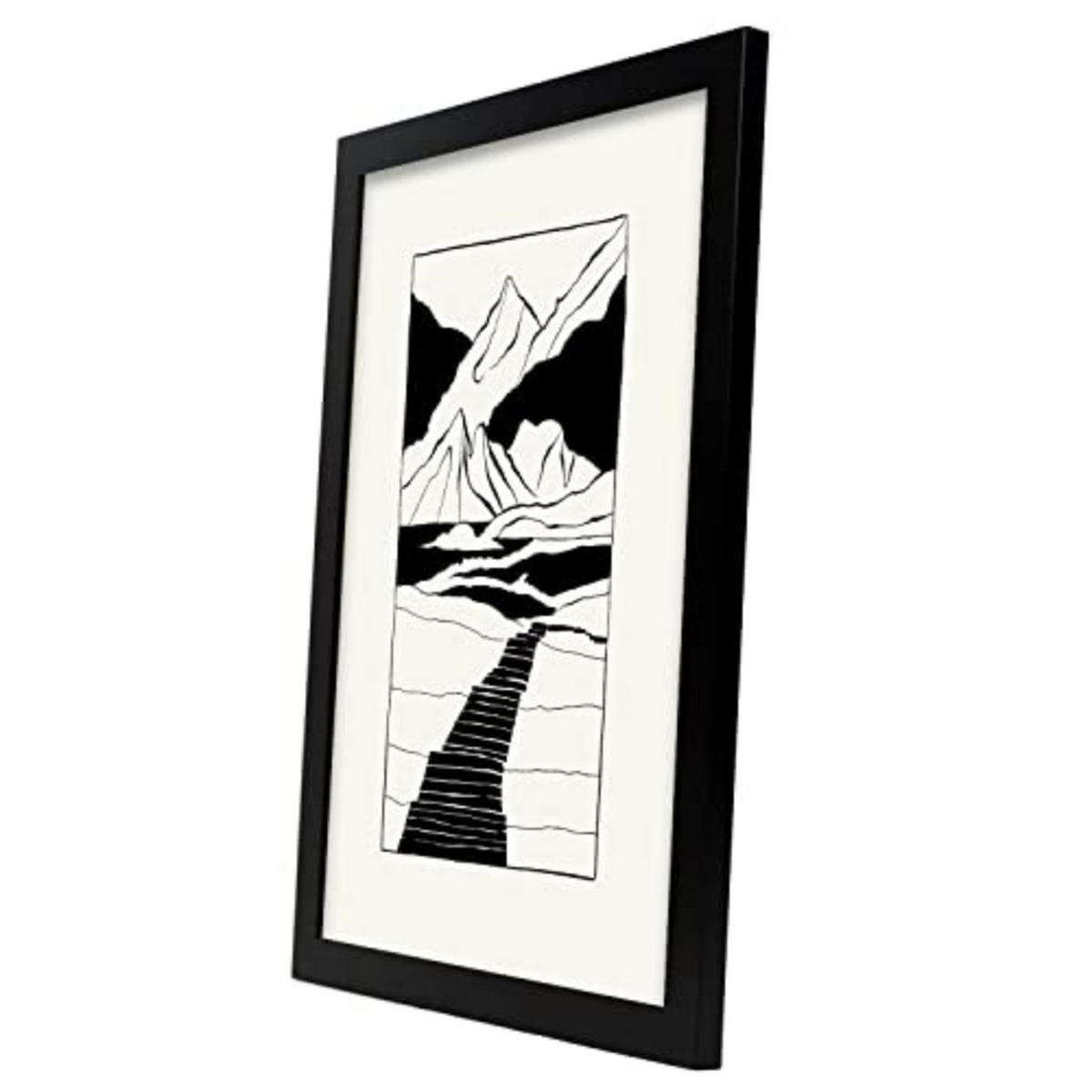 POSTER Abstrakt Pop Art A3 Schwarzer Rahmen - Schwarz, Papier (29.7/5/42cm) - Nacnic