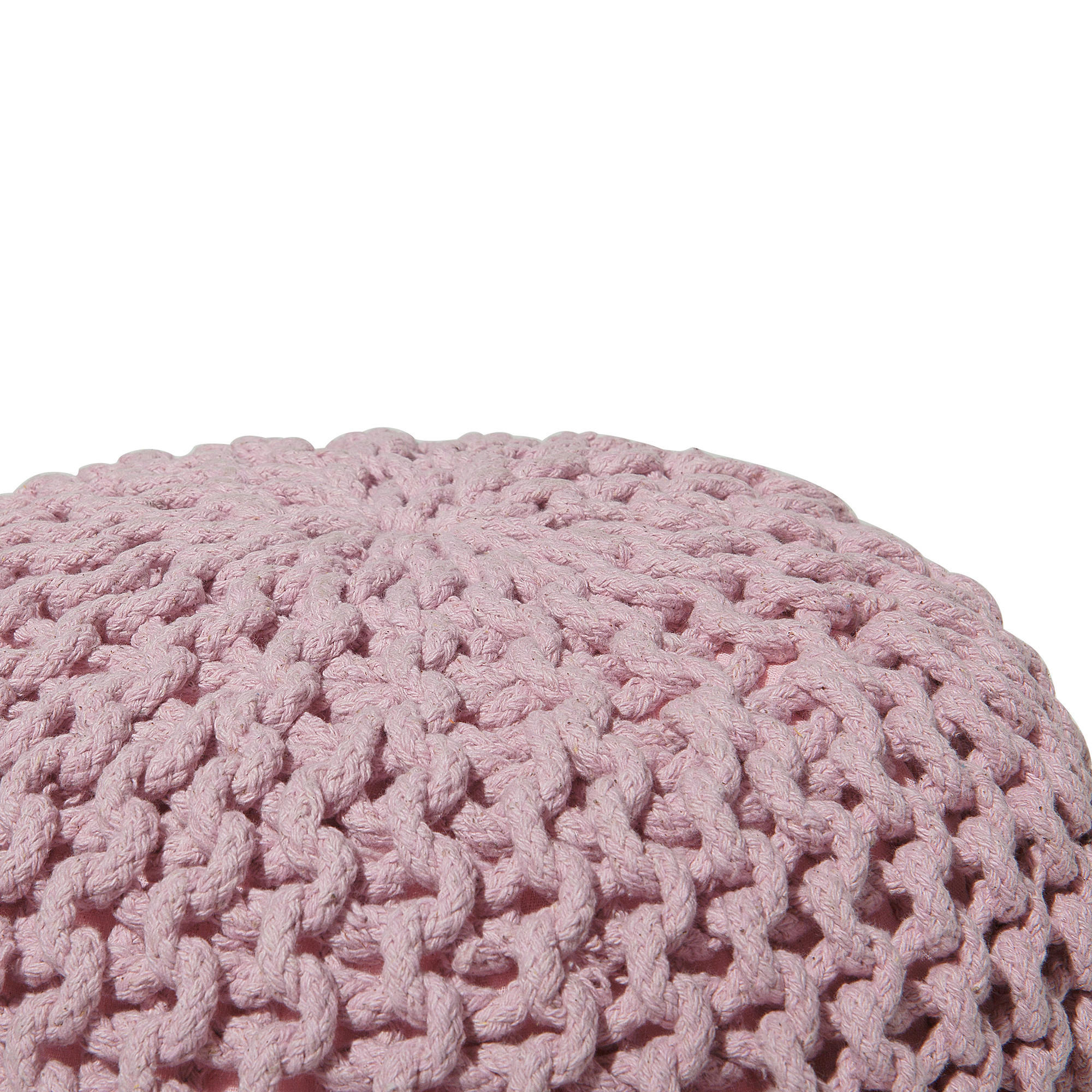 POUF Conrad 40/40/25 cm - Pink, Naturmaterialien/Textil (40/25/40cm) - Beliani
