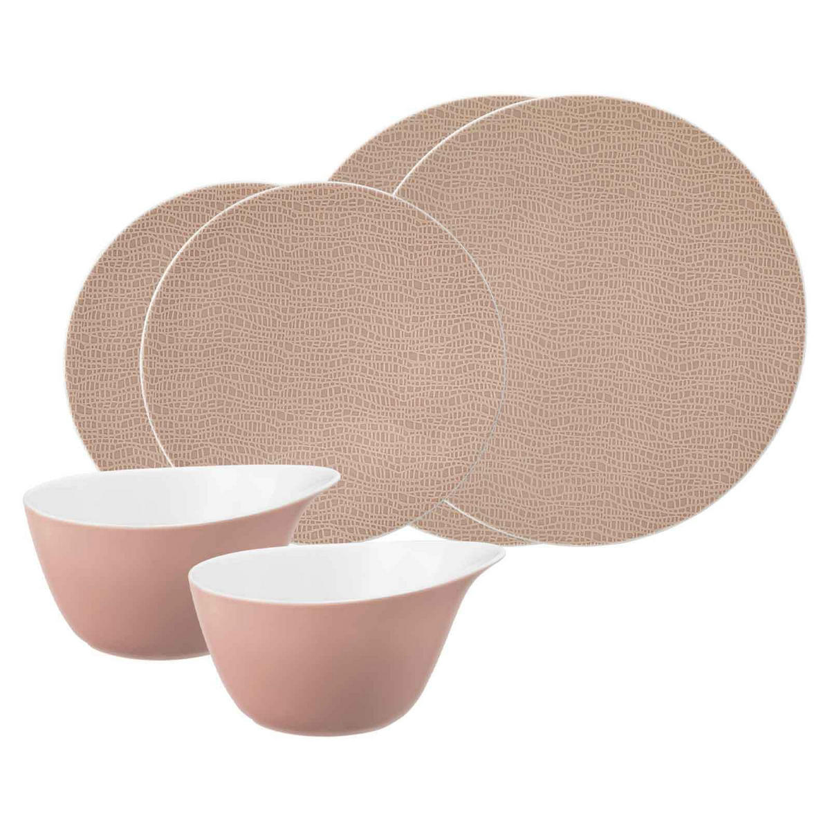 BASIC-SET Life Fashion Posh Rose 6er Set - Rosa, Keramik (1/1/1cm) - Seltmann Weiden