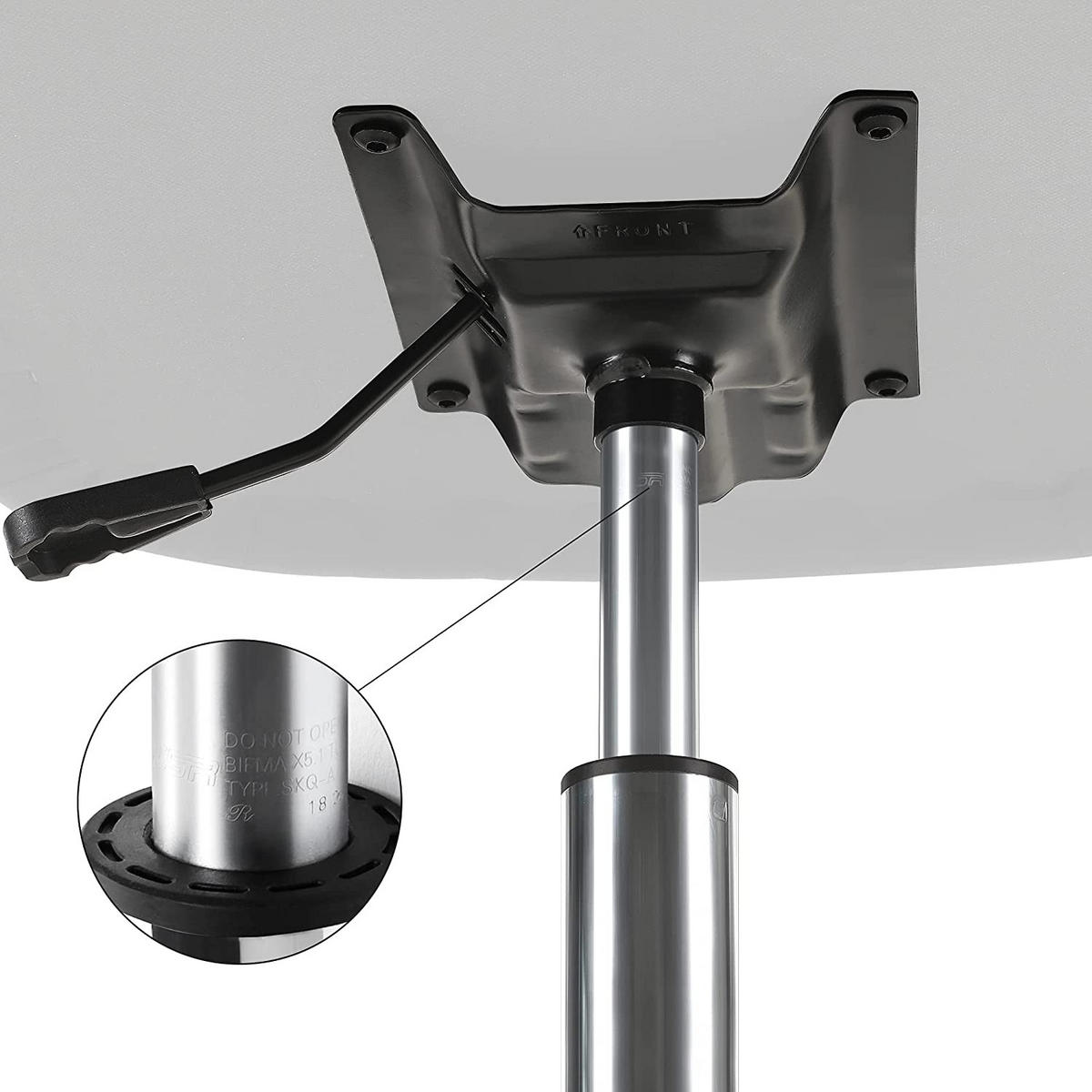 BÜROSTUHL SCHREIBTISCHSTUHL - Schwarz, Leder (69/93/65cm) - Hansiro