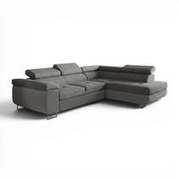 ECKSOFA Jade Mit Schlaffunktion - Dunkelgrau, Holzwerkstoff/Textil (275/202cm) - Fun Möbel