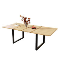 ESSTISCH aus MDF 140/180/220x80 cm Eichefarben ausziehbar für 6-10 Personen mit stabilen Metallbeinen - Eichefarben, Holzwerkstoff (220/90/75cm) - Modfu