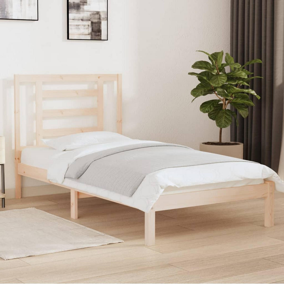 BETT Neary 95.5/205.5 cm - Braun, Holz (90/200cm) - Nettlife