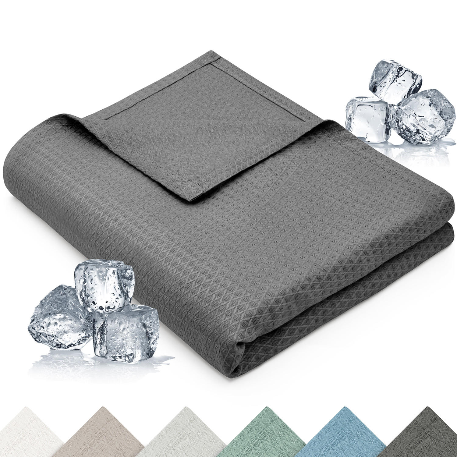 KÜHLDECKE Bambus Viskose 120x100 cm, Dunkelgrau - Anthrazit, Textil (120/100cm) - Blumtal