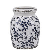 BLUMENVASE Steinzeug weiß Amida - Weiß, Stein (18cm) - Beliani