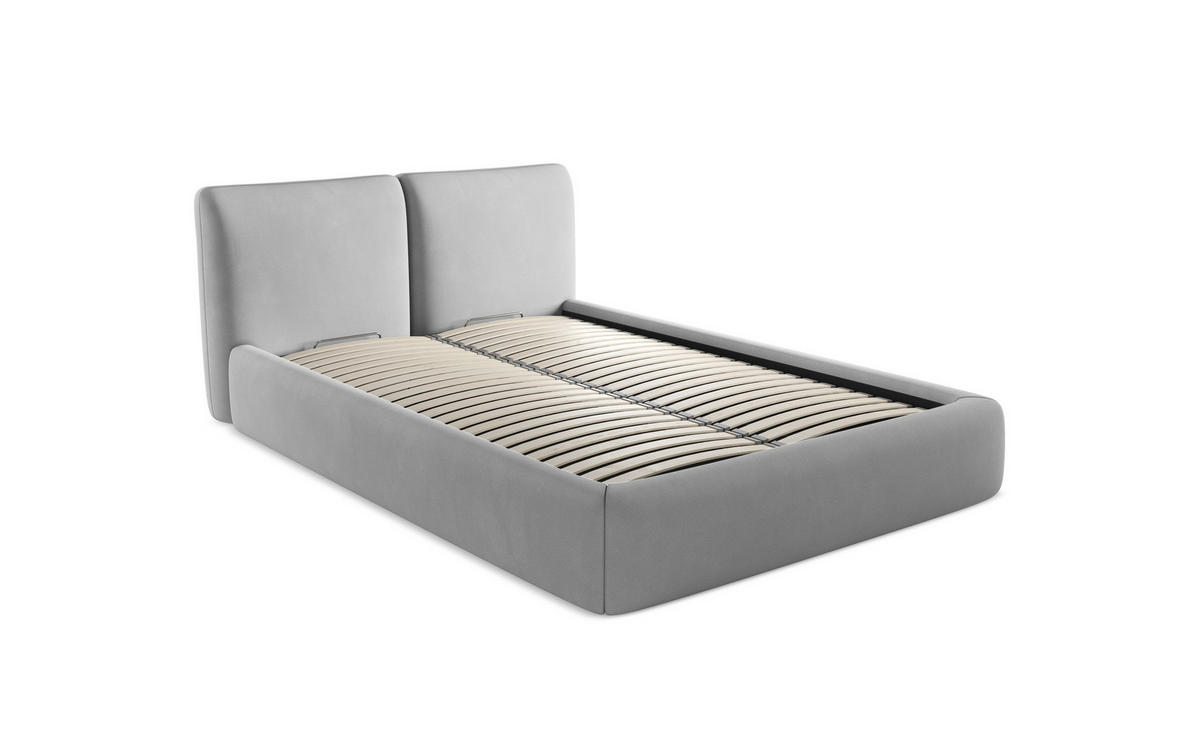 POLSTERBETT mit Bettkasten und Lattenrost 180x228 Schwarz - Schwarz, Kunststoff/Textil (160/200cm) - Makamii