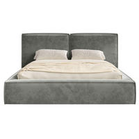 POLSTERBETT Tilves Grau 180x200 cm - Schwarz/Grau, Kunststoff/Textil (180/200cm) - Selsey