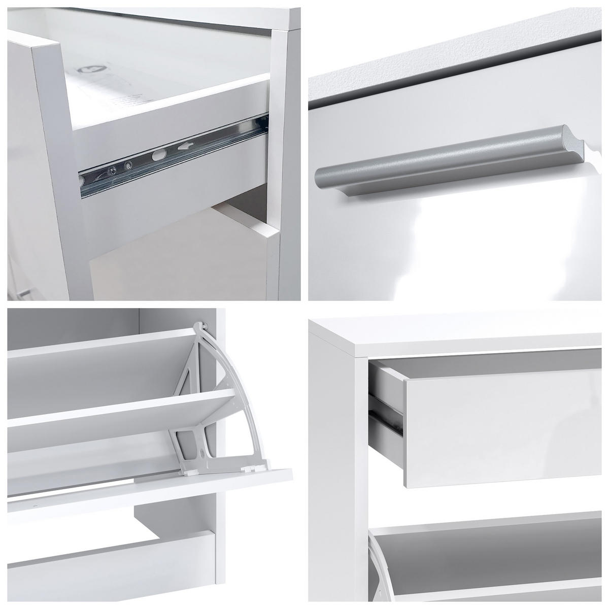 GARDEROBE Loret Front in Weiß matt - Weiß, Holzwerkstoff (140/200/23cm) - Vladon